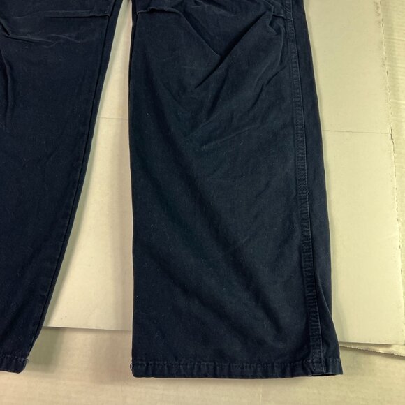 Zara Pants Women's 29x29* High Rise Wide Leg Dark Blue Faded Cargos Tag 4 - Picture 5 of 16
